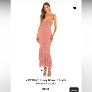 Revolve x Michael Costello Hilary Gown in Blush